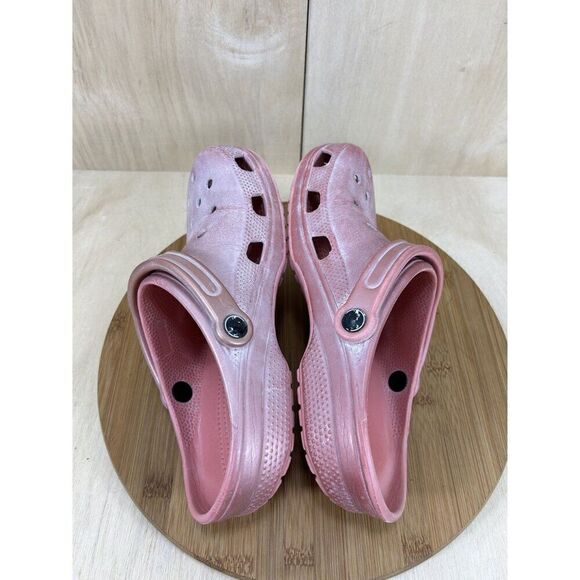 Crocs Classic Red White Comfort Clogs Unisex Mens 7 Womens 9 - Picture 6 of 7